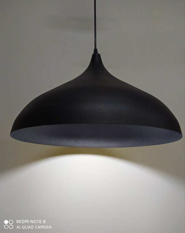 MYLİGHTS  SİYAH  İÇİ SİYAH METAL SARKIT AVİZE 43 CM   RUSTİK AVİZE - Resim 2