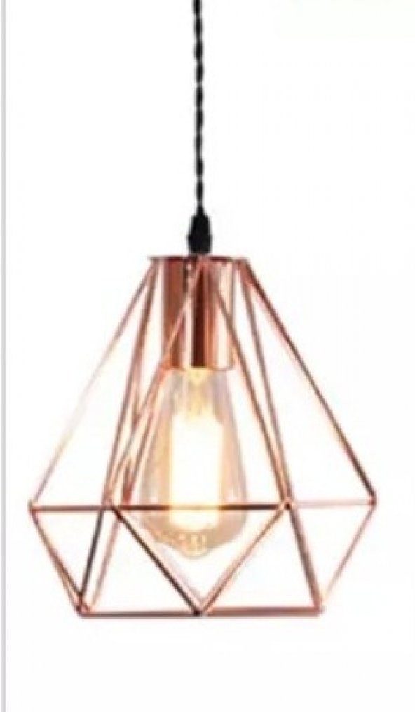 MYLİGHTS RETRO RUSTİK BAKIR TEKLİ SARKIT AVİZE ürün görseli