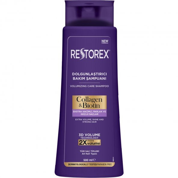 Restorex Şampuan Collagen Biotin Tüm Saç İçin 500 Ml
