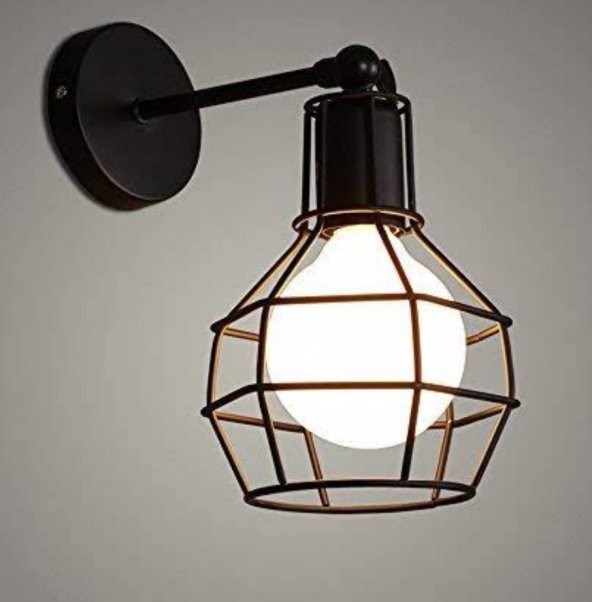 MYLİGHTS   RETRO MAFSALI APLİK  KAFES APLİK  DUVAR LAMBASI - 2