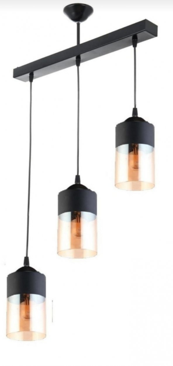 MYLİGHTS  RETRO ÜÇLÜ SIRALI AVİZE 60 CM EN