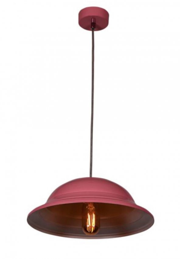 MYLİGHTS  RETRO METAL SARKIT AVİZE PEMBE  İÇİ BEYAZ