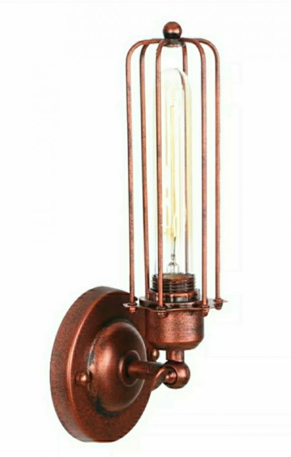 MYLİGHTS  RETRO BAKIR ESKİTME KAFES APLİK  RETRO RUSTİK APLİK ürün görseli