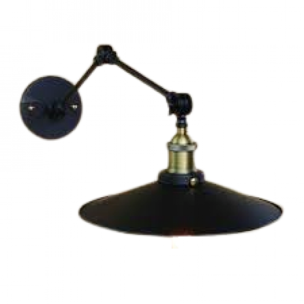 MYLİGHTS  RETRO MAFSALI APLİK SİYAH ESKİTME  23CM