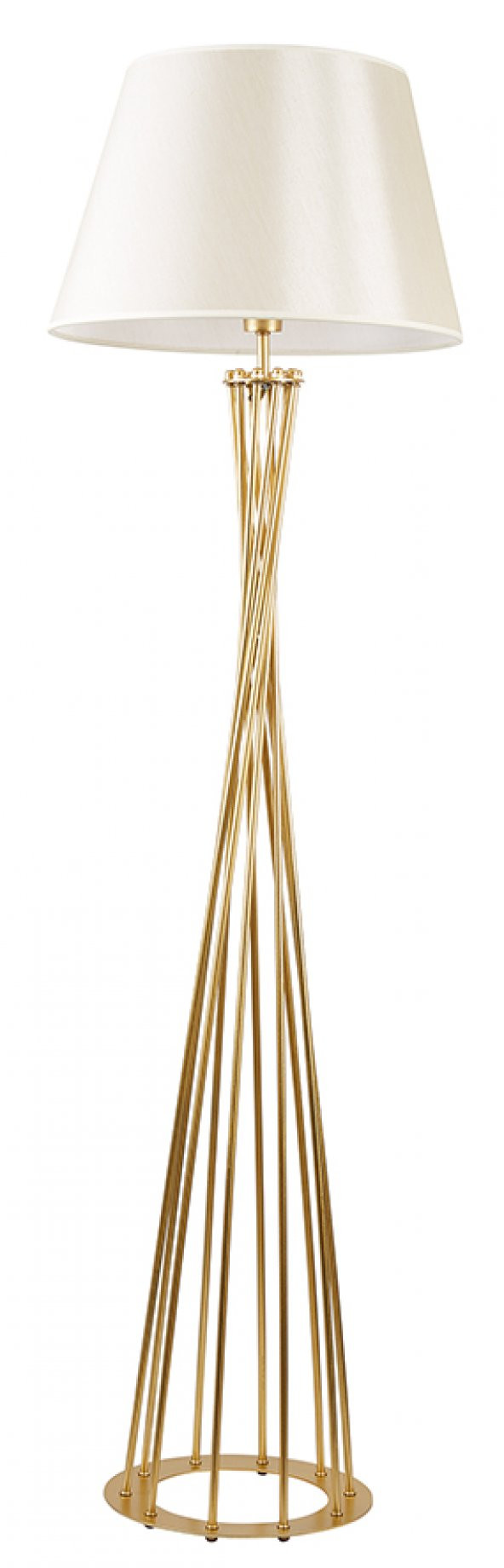 MYLİGHTS  RETRO LAMBADER KÖŞE LAMBASI MAT GOLD KREM BAŞLIK  45CM  BAŞLIK