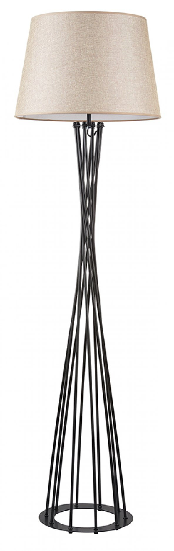 MYLİGHTS  RETRO SİYAH  LAMBADER KREM BAŞLIK  45 CM CAP