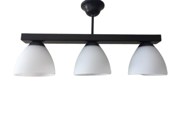 MYLİGHTS  RETRO  ÜÇLÜ SIRALI  OPAL CAMLI  TAVAN AVİZE 50 CM EN