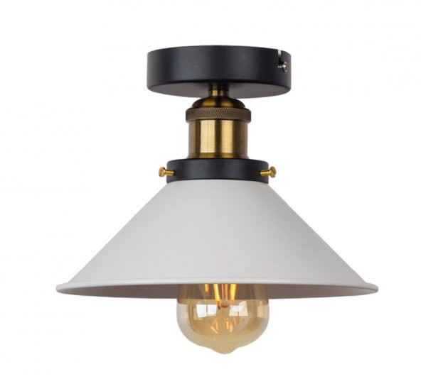 MYLİGHTS RETRO PLOFONYER TAVAN AVİZE BEYAZ  RUSTİK ürün görseli