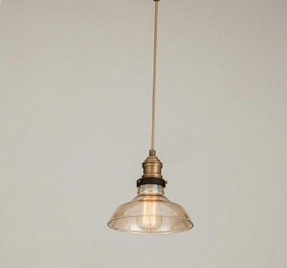 MYLİGHTS  RETRO BAL CAM TEKLİ RUSTİK AVİZE 23 CM ürün görseli