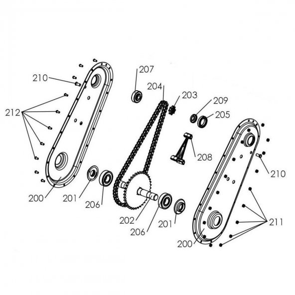 Pubert Vario Zincir Sacı Ara Takozu No-208 - Resim 4