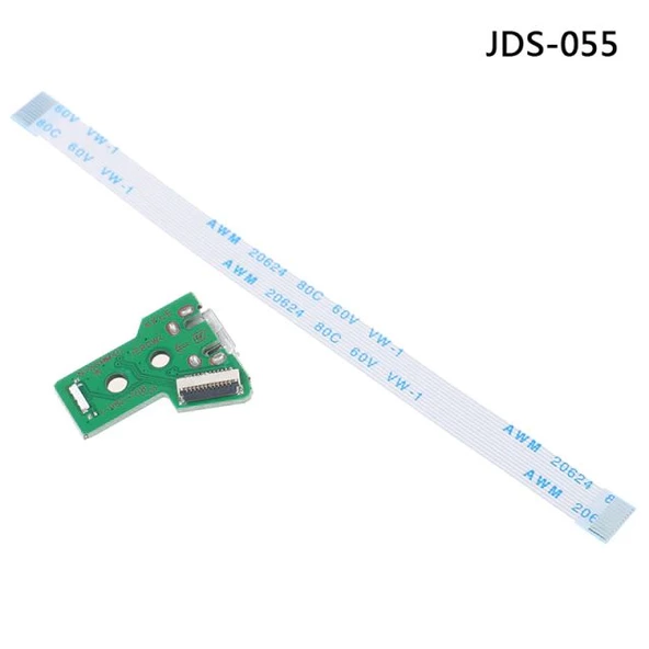 JDS 055 050 Soket ve 12 Pin Flex Kablo PS4 Kol Tamir JDM JDS-050 JDS-055 12pin USB Şarj Soket Tamiri