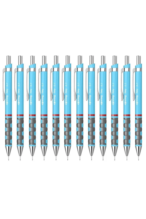 Rotring Versatil Kalem Tikky RD 0.7 MM Açık Mavi Uçlu Kalem (12 Li Paket)