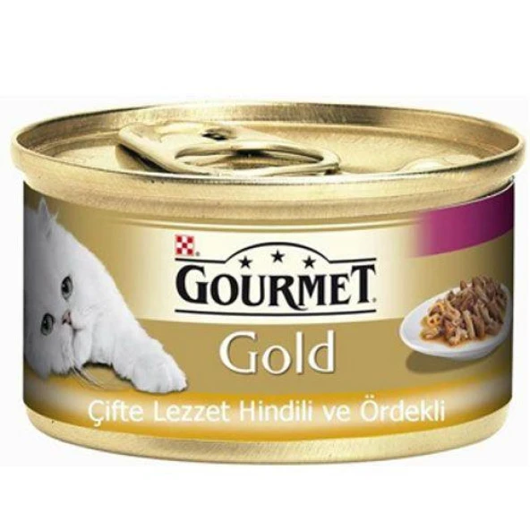 Gourmet Gold Cifte Lezzet Hindili Ve Ordekli Konserve Mama. 85 Gr