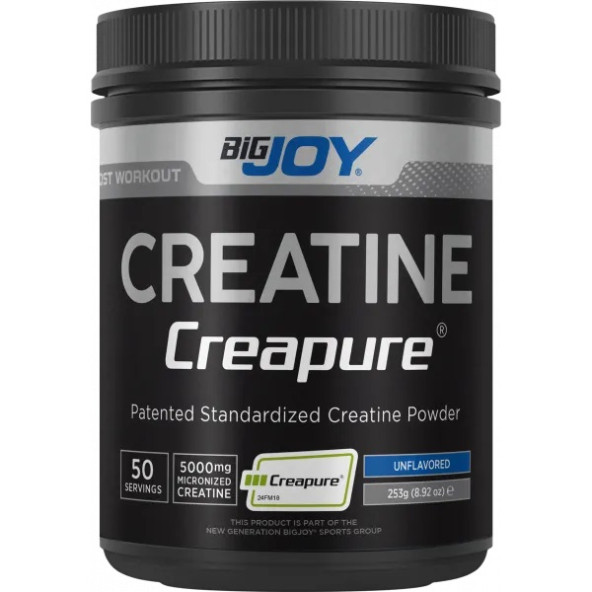 Bigjoy Sports Creatine CREAPURE 50 Servis 253 Gr Mikronize Kreatin Aromasız