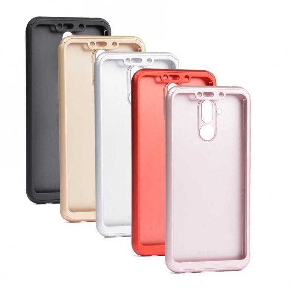 Huawei Mate 20 Lite Kılıf 360° Kamera Korumalı Rubber Tam Koruma - 3
