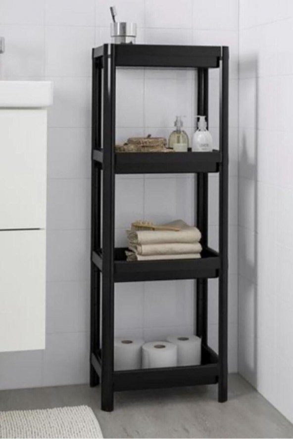 Liveda Trend Kare Sebzelik Siyah (Banyo-Mutfak Çok Amaçlı Raf Ünitesi) - 2