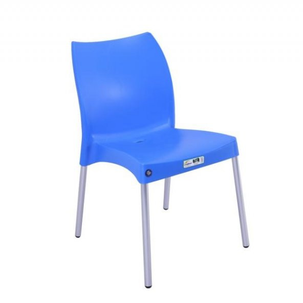 Mandella Nil Sandalye (2 Adet) Alüminyum Ayaklı Mavi