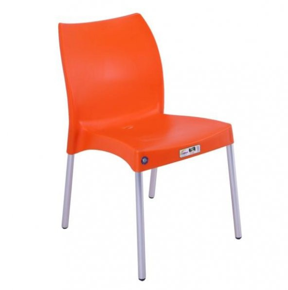 Mandella Nil Sandalye (6 Adet) Alüminyum Ayaklı Turuncu ürün görseli