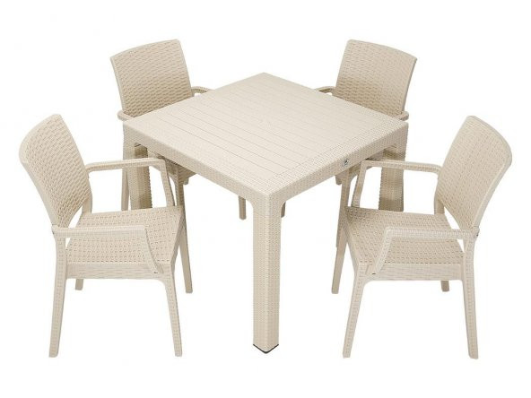 Mandella Elit Rattan 90x90 Elit Koltuk Masa Takımı ÇÖLBEJİ