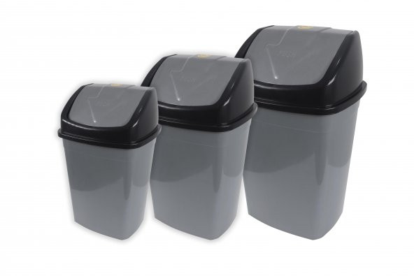 Sağlam Plastik 3'lü Klik Çöp Kovası Set (10-15-25 Lt)
