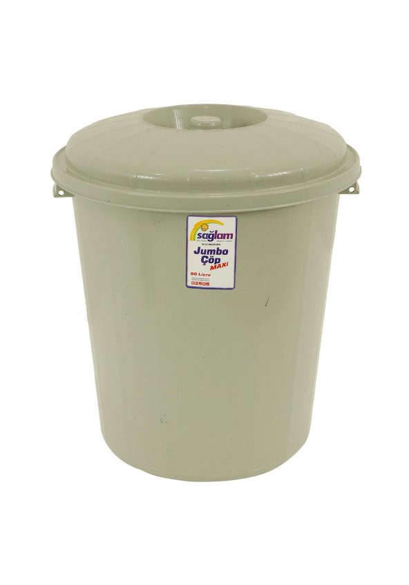 Sağlam Plastik Jumbo Çöp Kovası Kilitsiz 90 Lt