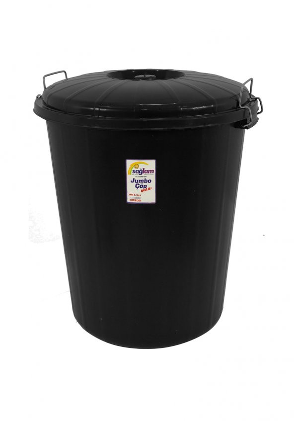 Sağlam Plastik Jumbo Çöp Kovası Kilitsiz 90 Lt - 2