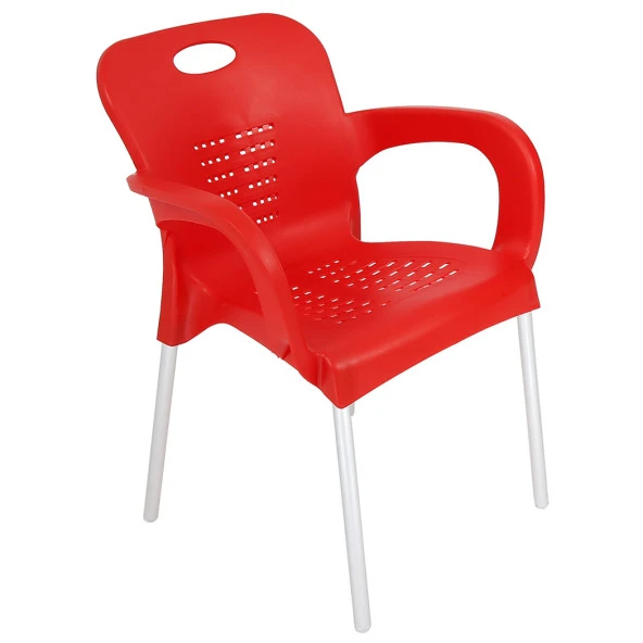 Mandella Nil Koltuk Alüminyum Ayaklı Kırmızı ürün görseli