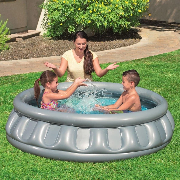 Bestway Büyük Boy Metalik Şişme Çocuk Havuzu 157x157x41cm