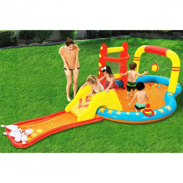 Bestway Aquapark Kaydıraklı Çok Fonksiyonlu Büyük Şişme Havuz