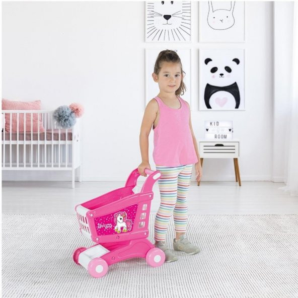 Dolu 2558 Unicorn Eğitici geliştirici Oyuncak Alışveriş Market Arabası - 3