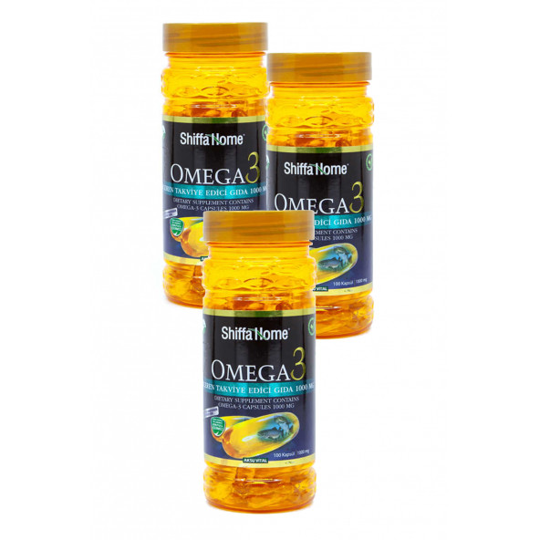 3 Kutu Aksu Vital Omega 3 Balık Yağı 1000 Mg x 100 Softgel Balık Yağı Kapsülü