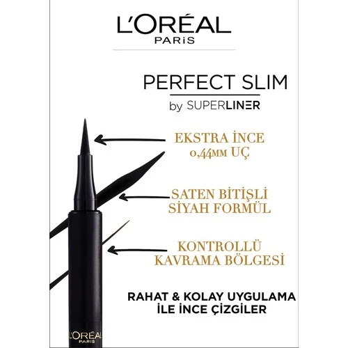 L'Oréal Paris Perfect Slim by Superliner Siyah Eyeliner - 6