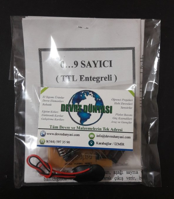 0-9 Sayıcı TTL Entegreli - Demonte(Montesiz) - Resim 2