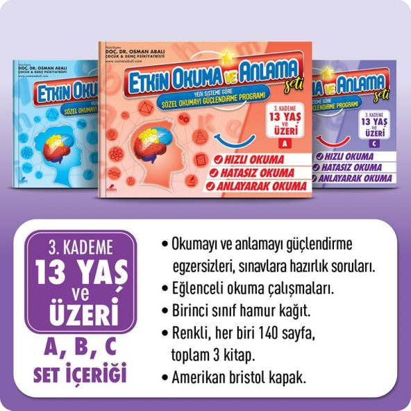 Adeda Etkin Okuma ve Anlama Seti 3. Kademe 13 Yaş ve Üzeri - 5