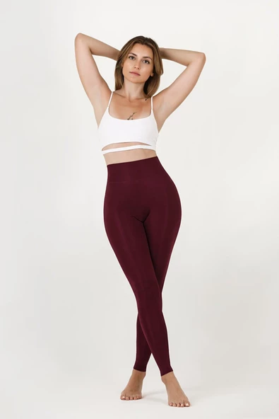 Yüksek Bel Toparlayıcı İnceltici Parlak Disko Tayt - 4