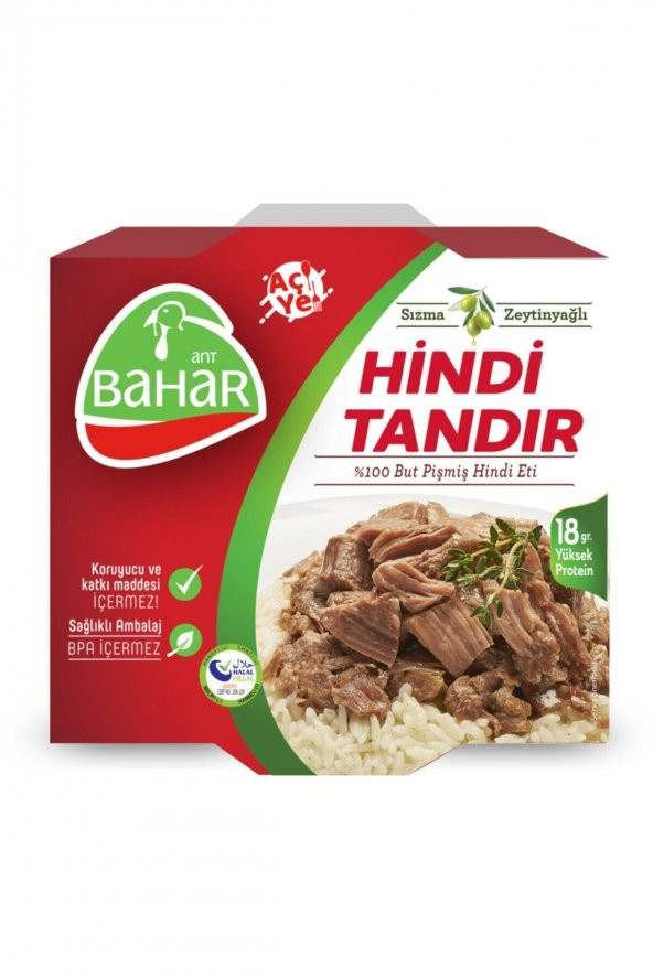 Bahar Hindi Tandır 120 G 100 Pişmiş Hindi But Eti