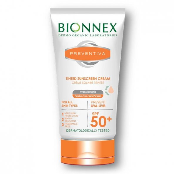Bionnex Preventiva Tinted Renkli Güneş Kremi Spf50 50 ml