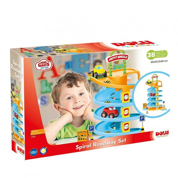 Dolu 5153 Spiralli Garaj  Oyuncak Yarış Yol Pisti Seti - 2