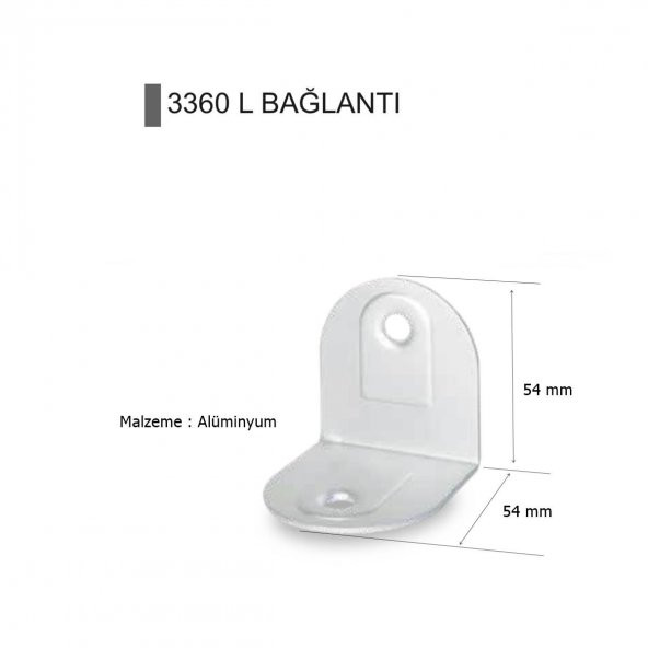 Islak Hacim Kompakt Wc Kabin Alüminyum L Bağlantı Köşebent - 2