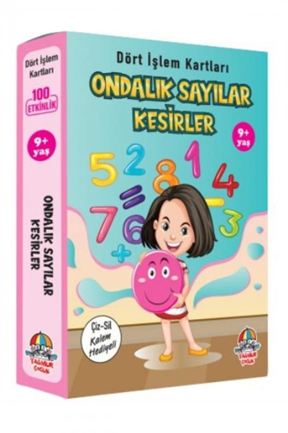 9+ Yaş Ondalık Sayılar Kesirler - Dört Işlem Kartları