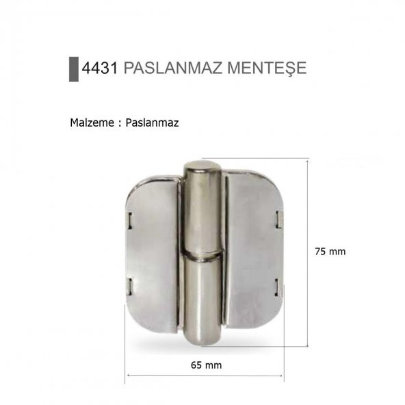 Islak Hacim Kompakt Kabin Paslanmaz Kapı Menteşesi Sağ - 2