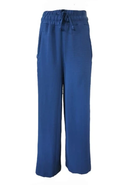 Oxp 0257 Kadın Hamur Keten Kapri Boy Lastikli Pantolon. ürün görseli 1