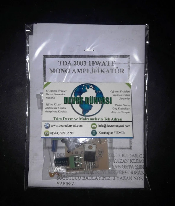 TDA 2003 ile 10W Mono Anfi - Demonte(Montesiz) - Resim 2