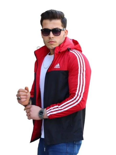 Adidas Erkek The Run Kapüşonlu Yağmurluk A-02074 - 2