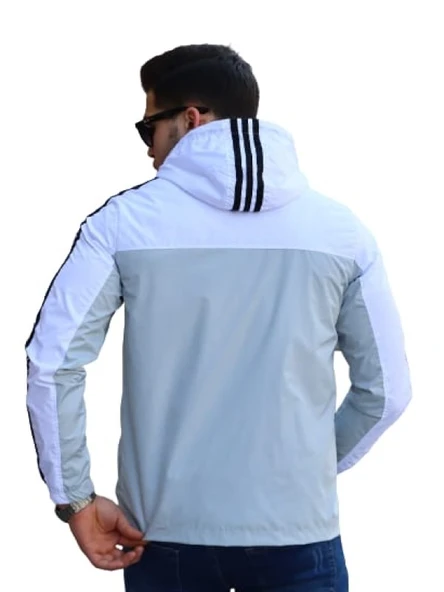 Adidas Erkek The Run Kapüşonlu Yağmurluk A-02074 - 4