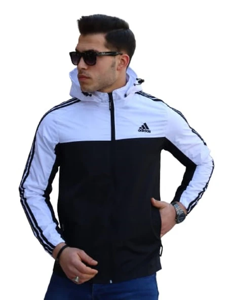 Adidas Erkek The Run Kapüşonlu Yağmurluk A-02074 - 12