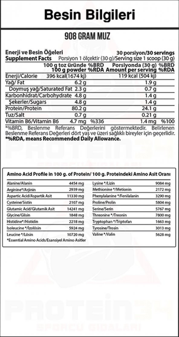 Hardline Whey Protein Tozu 3 Matrix 908 Gr 30 Porsiyon Muz Aroma - 2