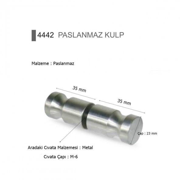 Islak Hacim Kompakt Wc Kabin ve Duşakabin İçin Paslanmaz Kulp - 2