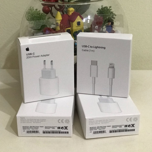 Apple İphone 20w 11 Pro /12 Pro Max Orijinal Hızlı Şarj Aleti Seti 20w Adaptör + Usb-c Kablo İTHAL ÜRÜN