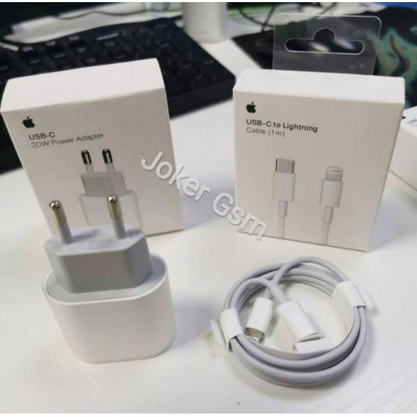 Apple Macbook Ipad Iphone 11 / 11 Pro / 12 / 12 Pro Max Mini 20w Adaptör Kablo Usb-c Pd Orjinal Hızlı Şarj Aleti